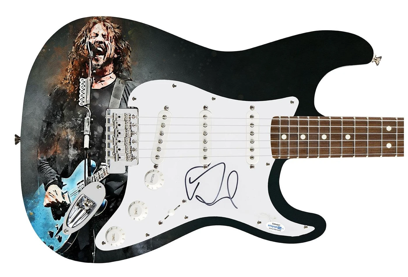 Dave Grohl Signed Autographed Custom Photo Graphics Guitar ACOA ACOA Version 2