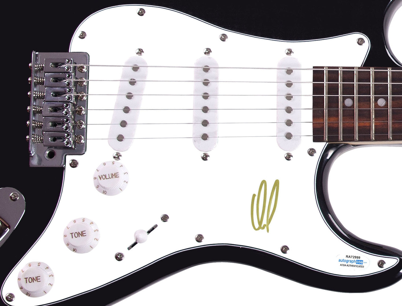 David Draiman Signed Autographed Guitar ACOA Version 1