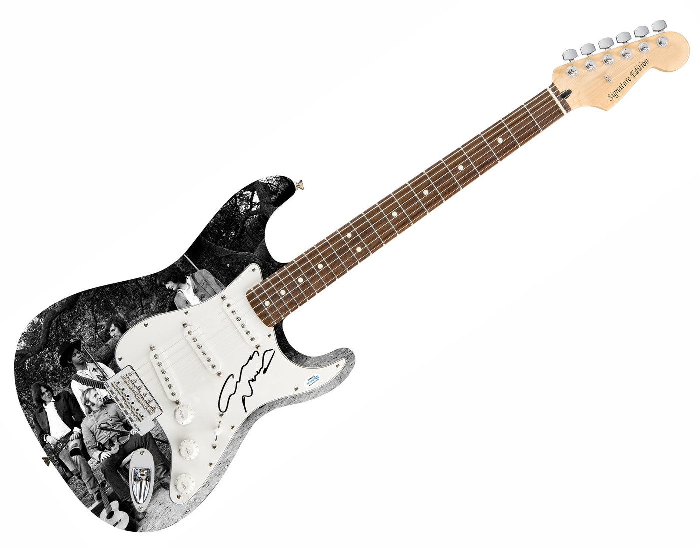 Graham Nash Signed Autographed 1/1 Custom Graphics Photo Guitar ACOA Version 3