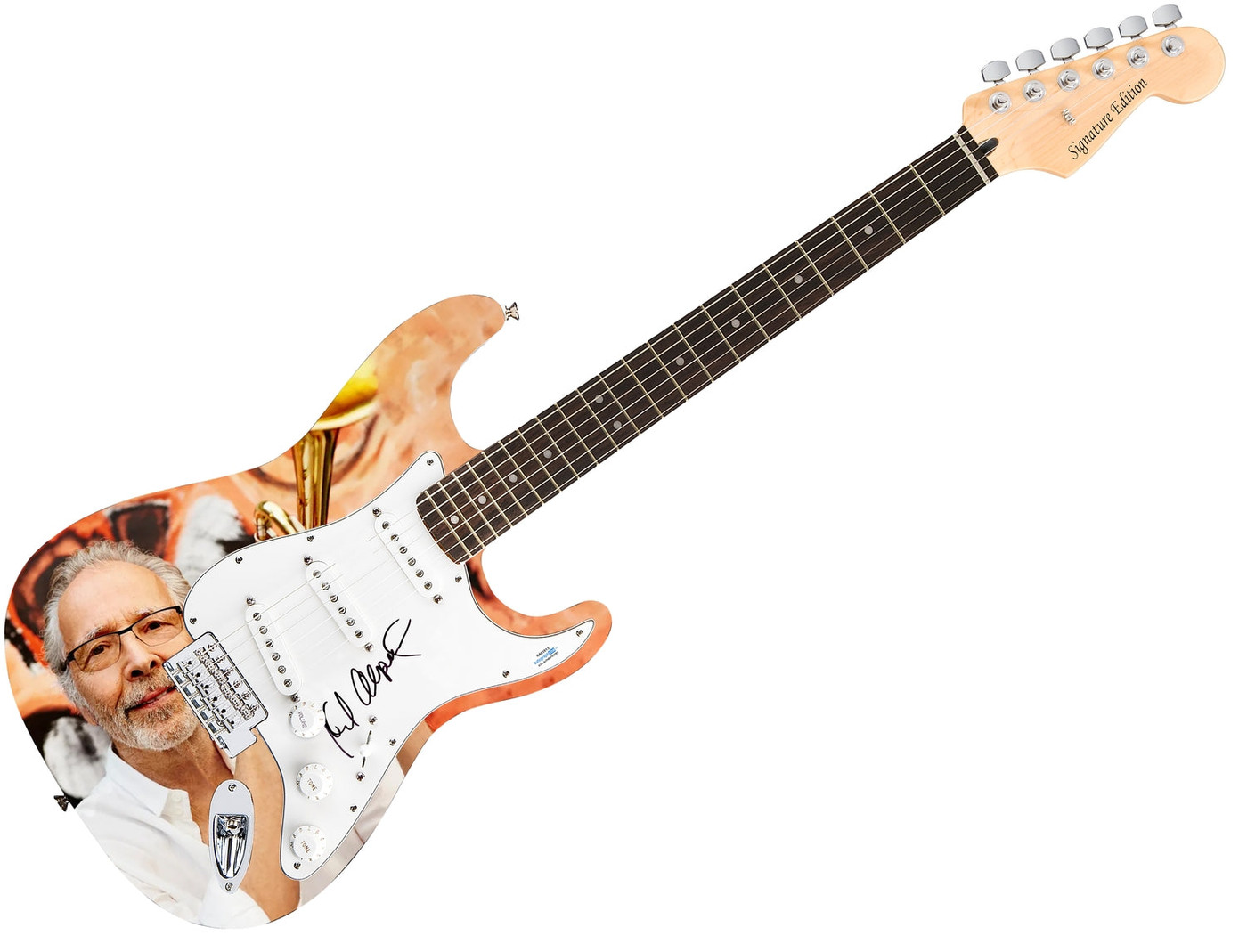 Herb Alpert Signed Autographed 1/1 Custom Graphics Photo Guitar ACOA