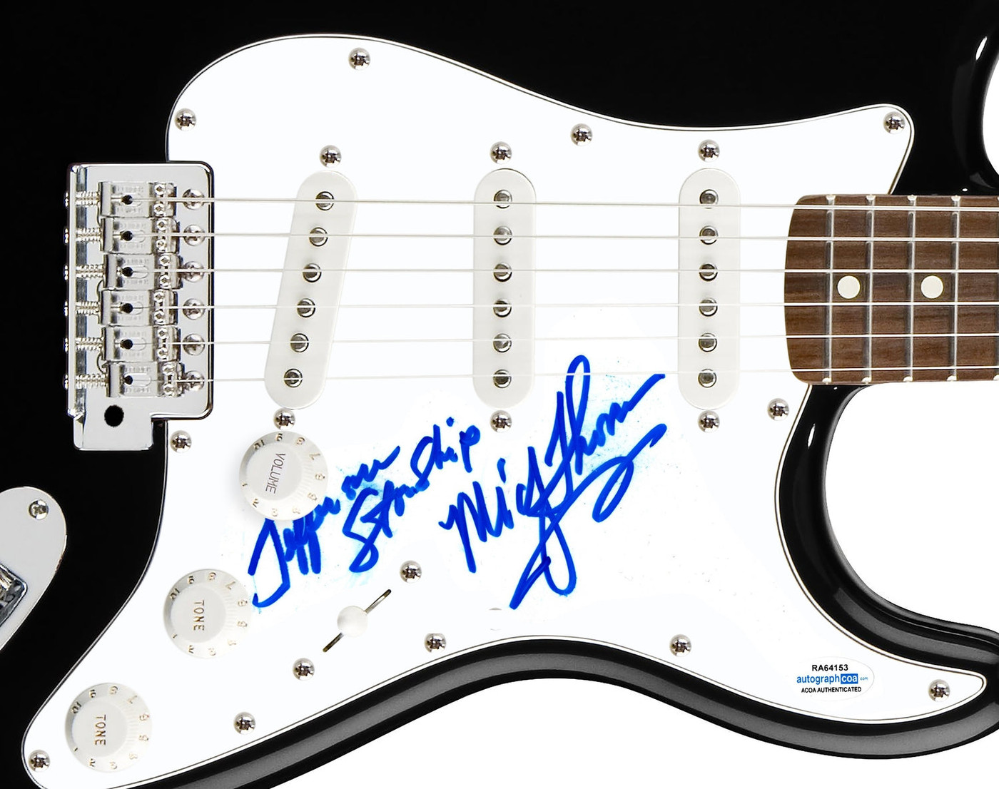 Jefferson Starship Mickey Thomas Signed Autographed Guitar ACOA