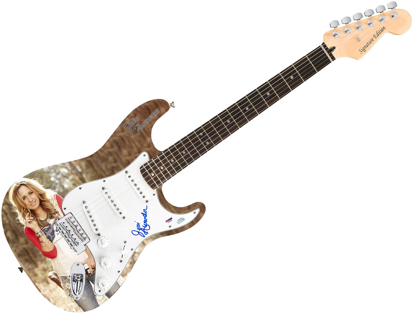 Jessi Alexander Signed Autographed 1/1 Custom Graphics Guitar PSA