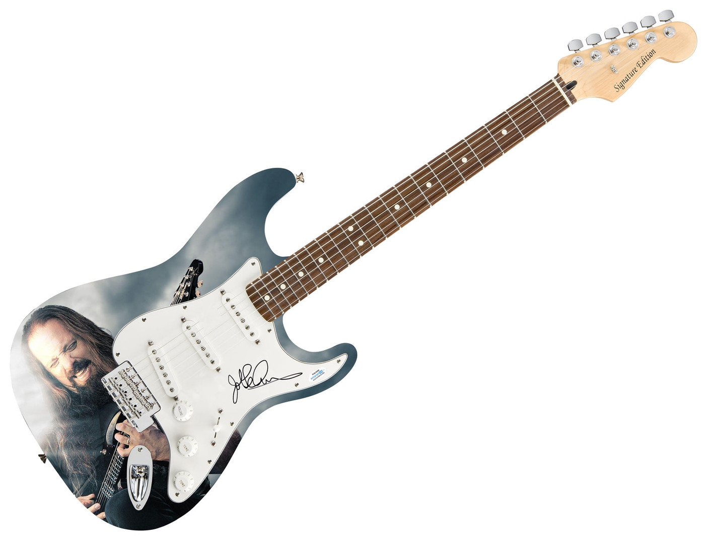 John Petrucci Signed Autographed Photo Graphics Guitar ACOA