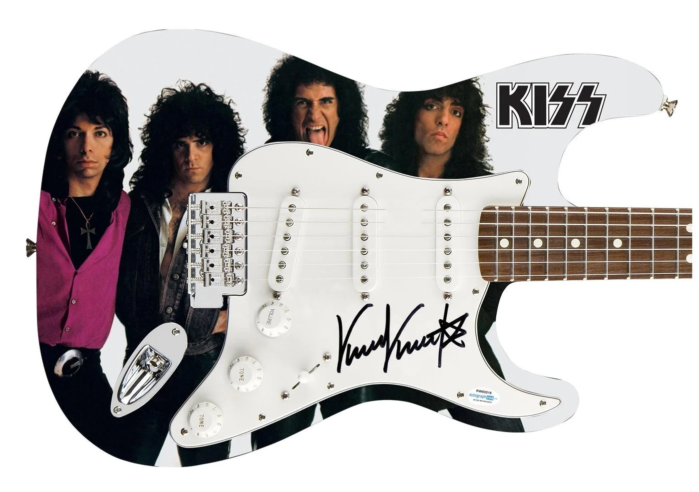 KISS Vinnie Vincent Signed Autographed Photo Graphics Guitar ACOA Witness ITP