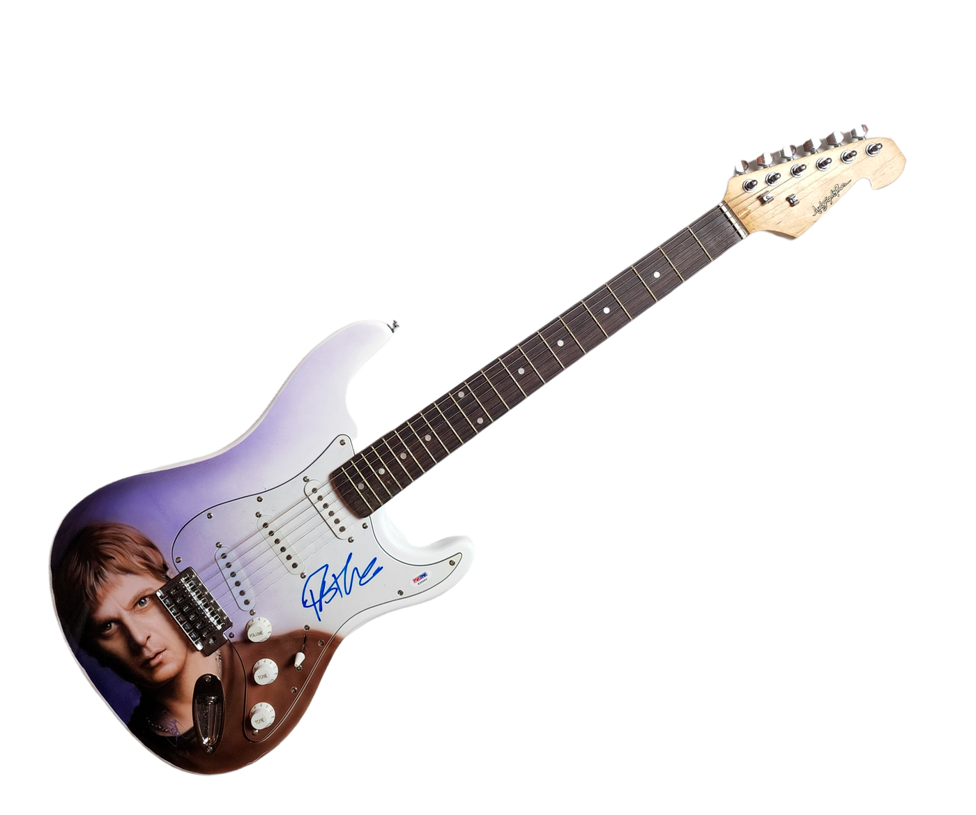 Matchbox Twenty Rob Thomas Signed Airbrushed Painting Guitar UACC AFTAL PSA