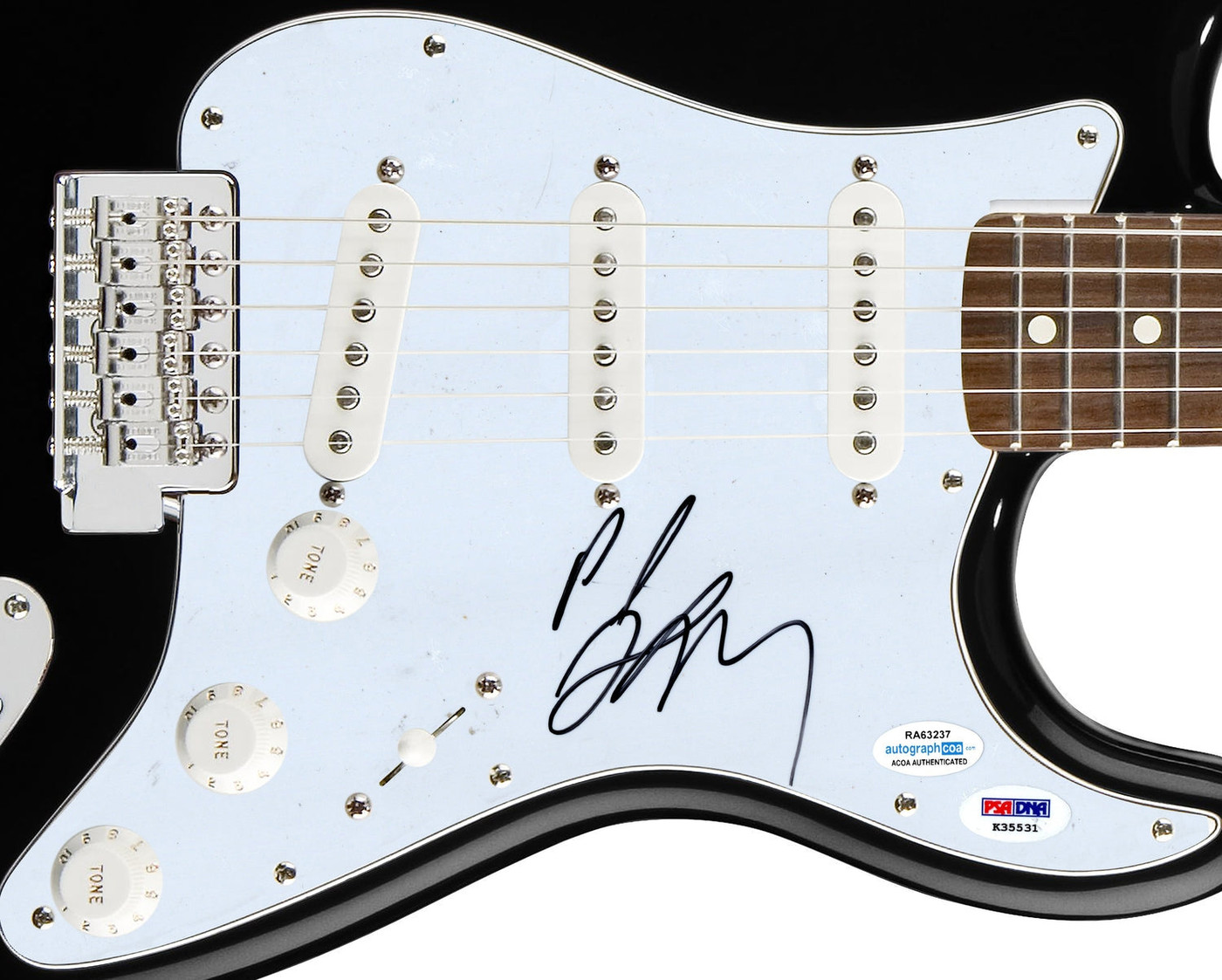 Paul Shaffer Autographed Guitar CBS Orchestra  Late Show David Letterman ACOA PSA