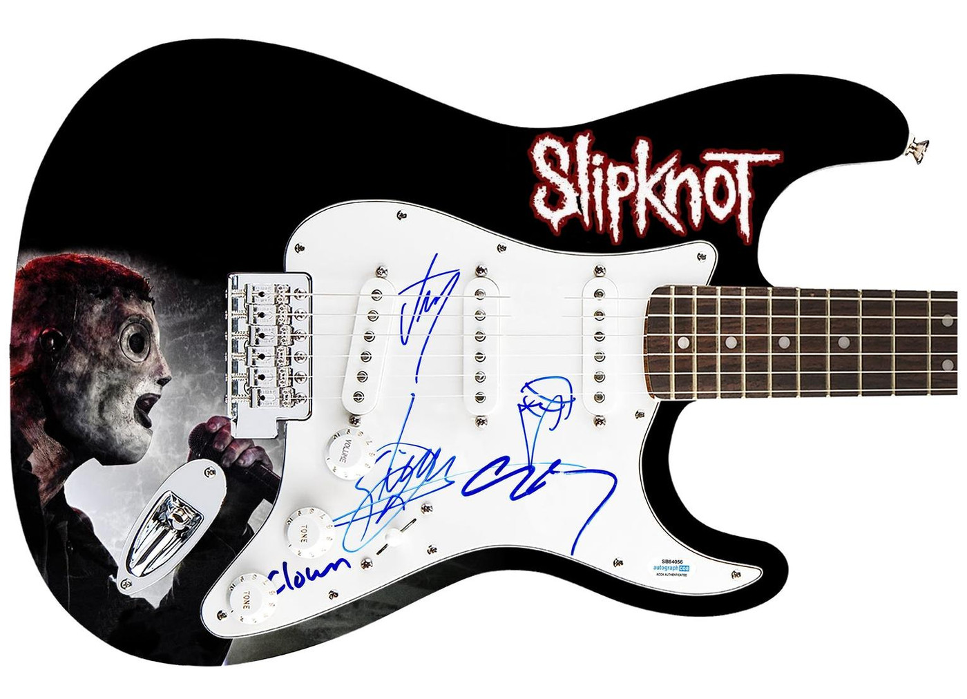 Slipknot Signed Autographed 1/1 Fender Graphics Guitar Exact Video Proof ACOA Version 3
