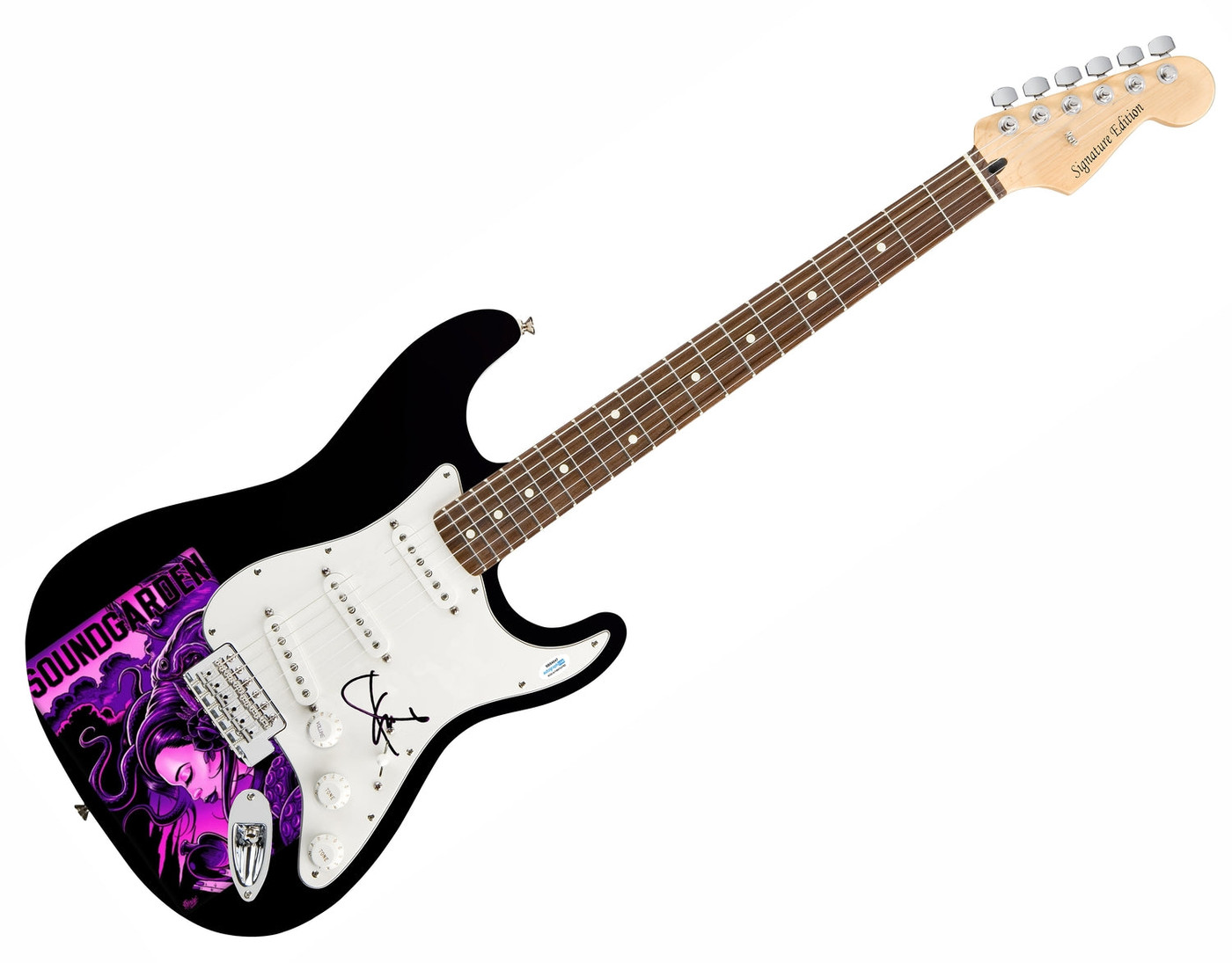 Soundgarden Kim Thayil Signed Autographed 1/1 Custom Graphics Photo Guitar ACOA
