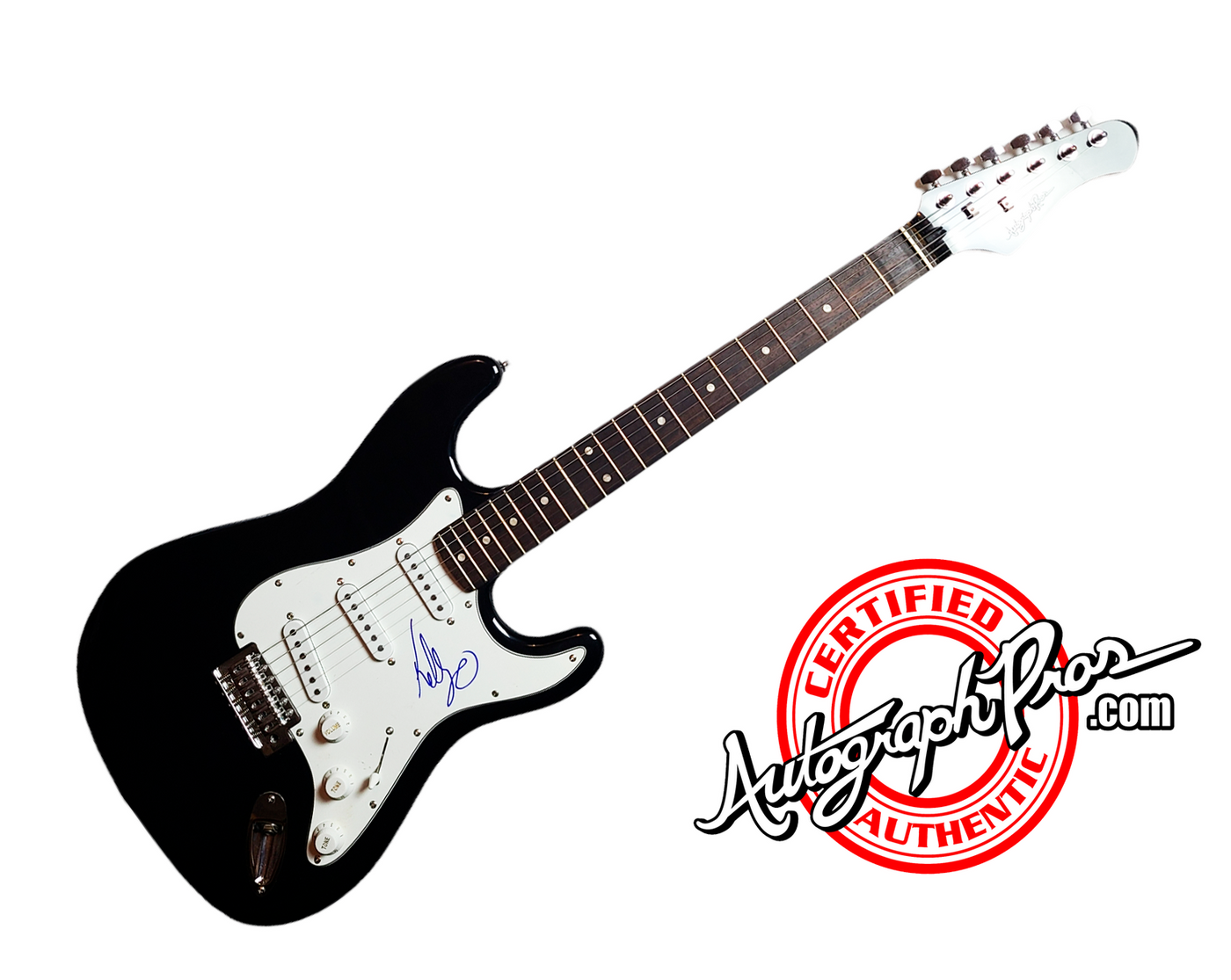 The Osbournes Kelly Osbourne Ozzy Daughter Autographed Guitar UACC AFTAL RACC TS