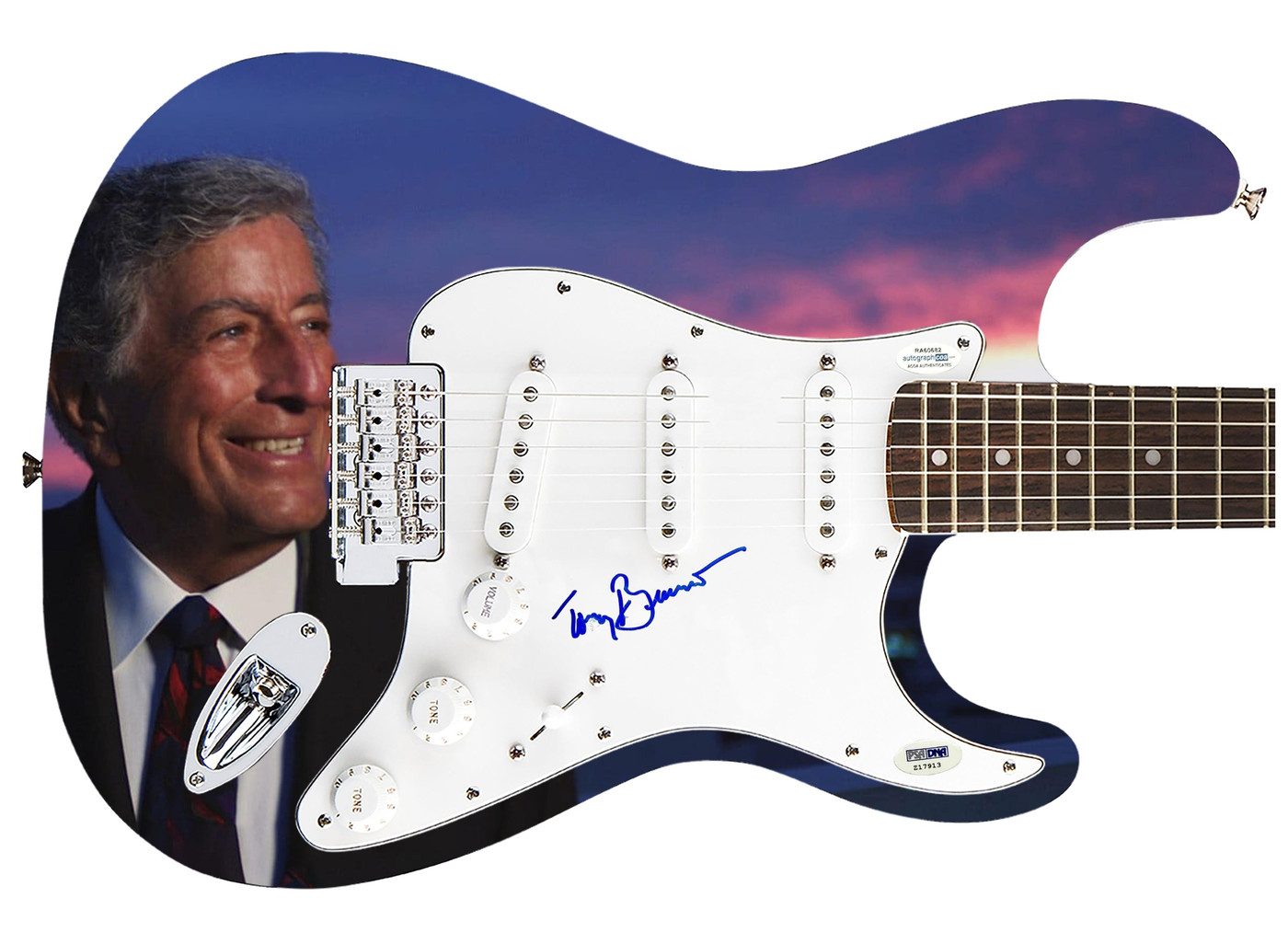 Tony Bennett Signed Autographed Guitar ACOA Version 2