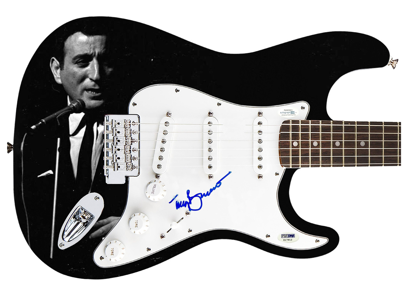 Tony Bennett Signed Autographed Guitar ACOA Version 3