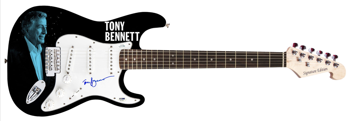 Tony Bennett Signed Autographed Guitar ACOA Version 4