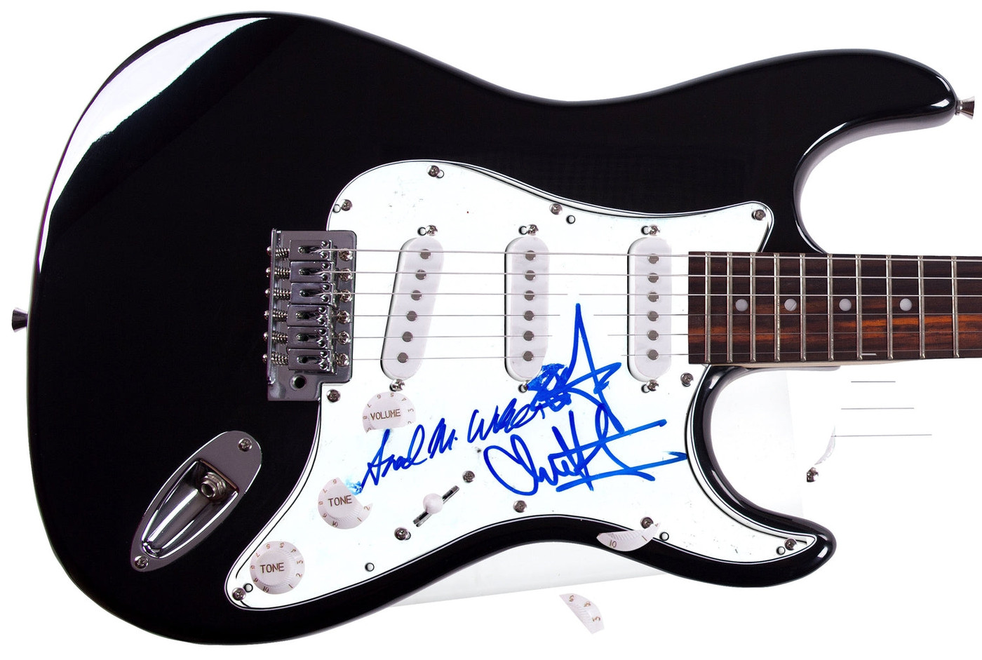 Yeasayer Signed Autographed Guitar Version 1