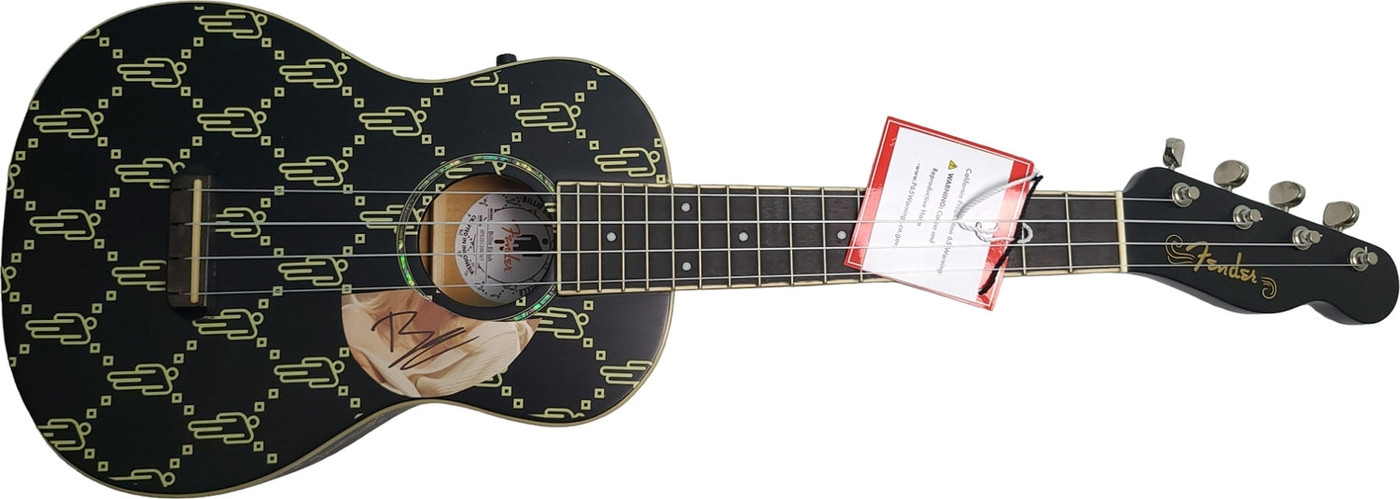 Billie Eilish Signed Fender Signature Ukulele Black Guitar
