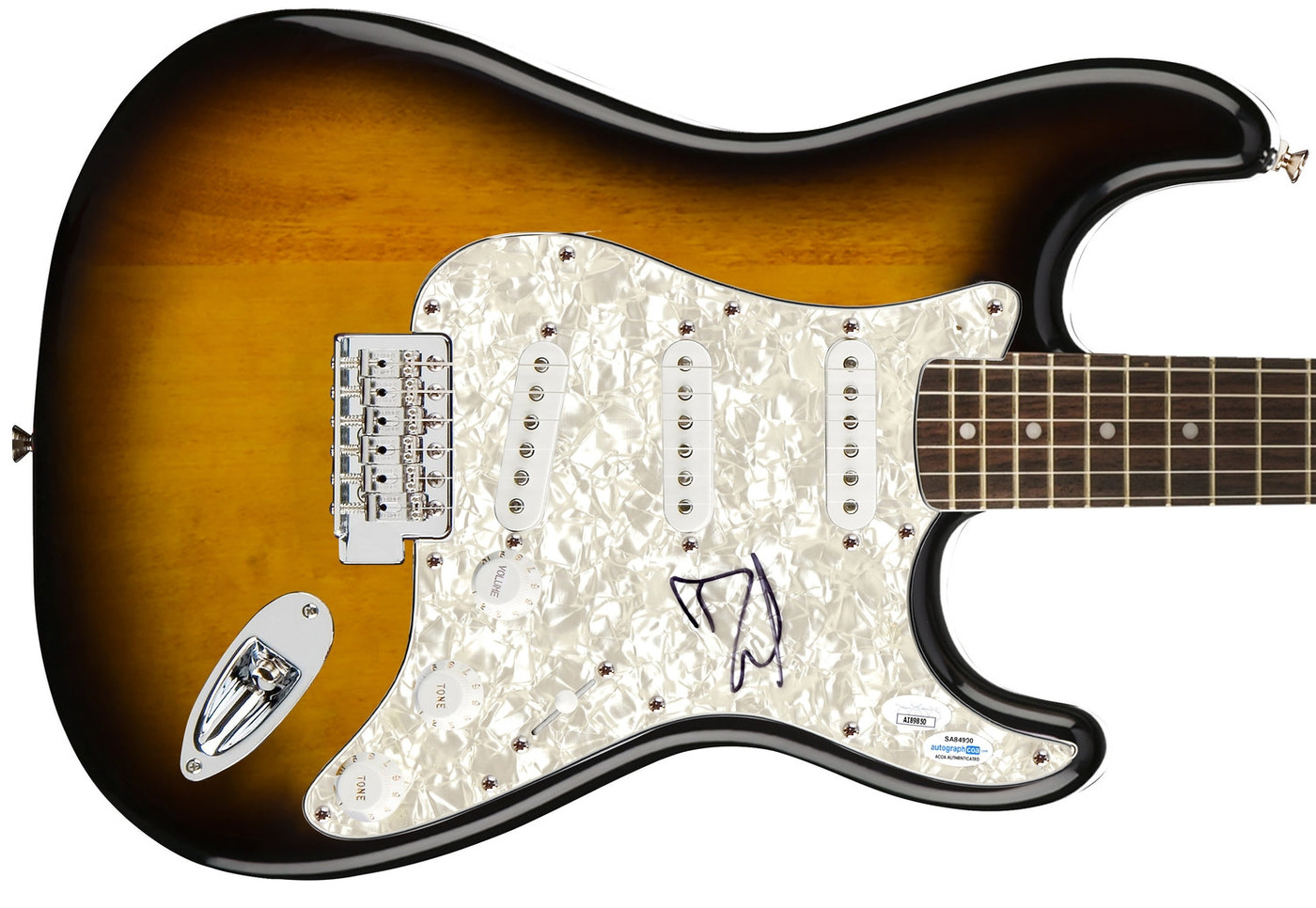Dave Grohl Nirvana Foo Fighters Signed Fender Sunburst Stratocaster Guitar Version 1