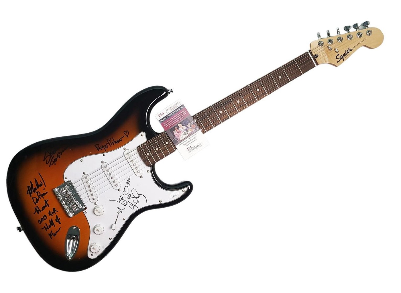 Heart Signed Autographed Fender Guitar Exact Proof R&R HOF JSA