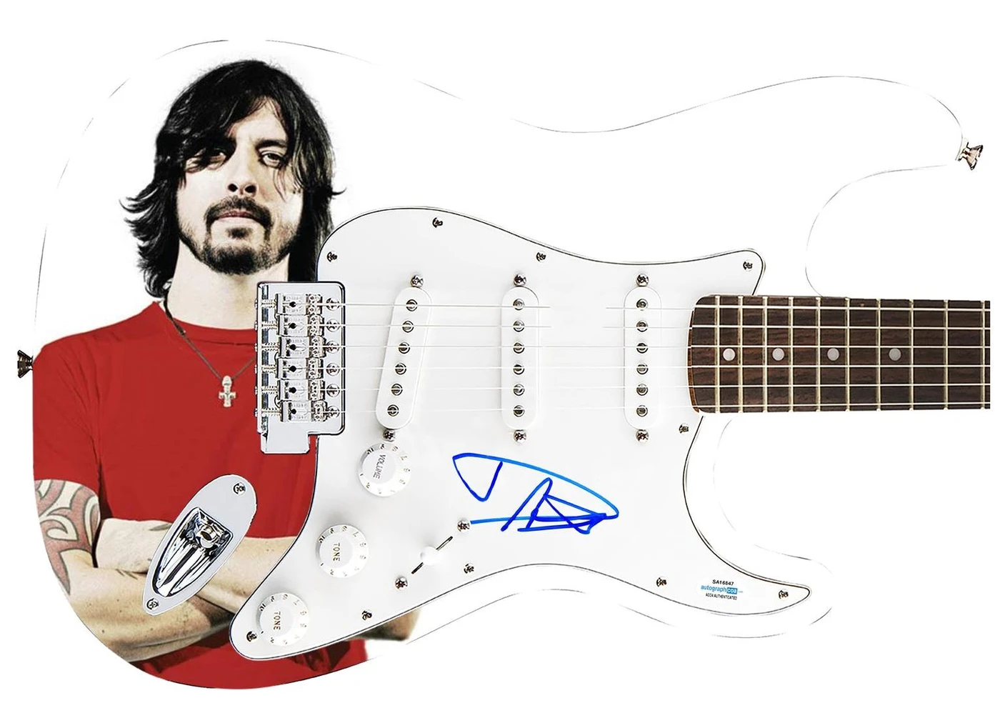 Dave Grohl Signed Guitar - Intense Custom Graphics - COA & ACOA Certified
