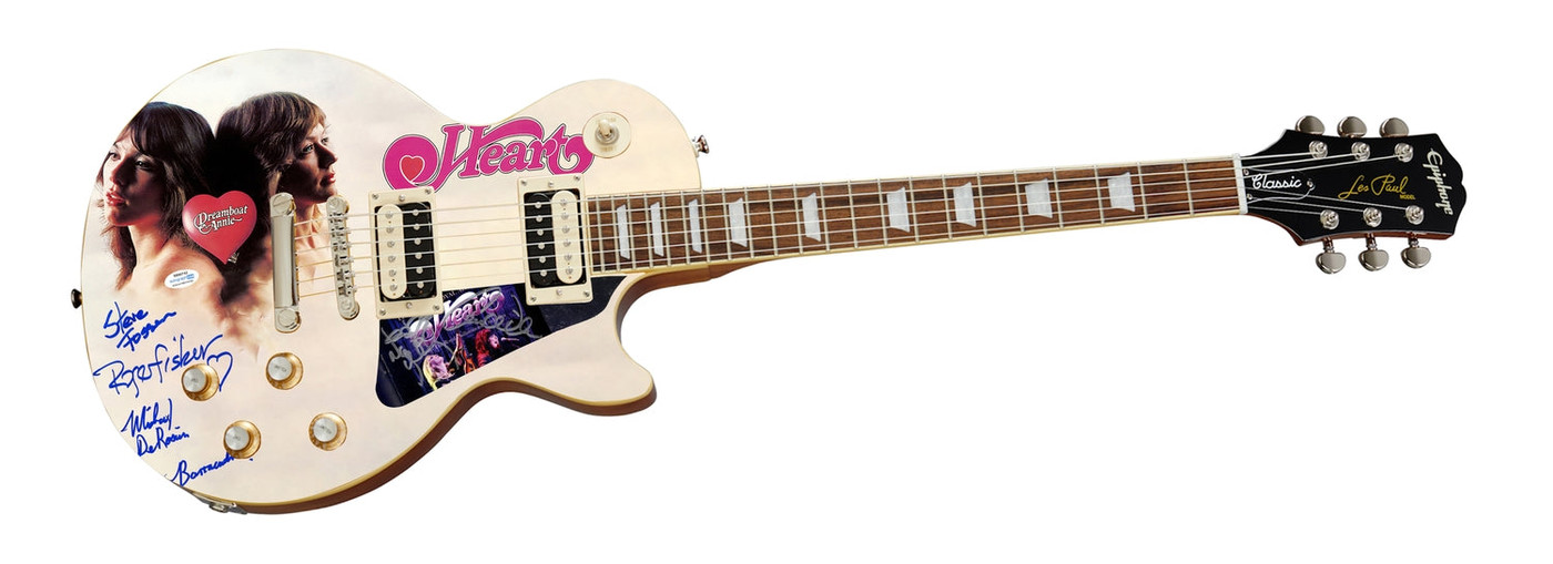 Heart Signed Epiphone Les Paul Custom Graphics Guitar Exact Proof ACOA Version 10