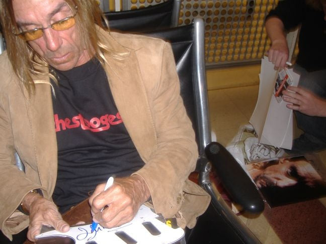 Iggy Pop Signed "Live & Wild" Custom Gibson Epiphone Graphics Guitar