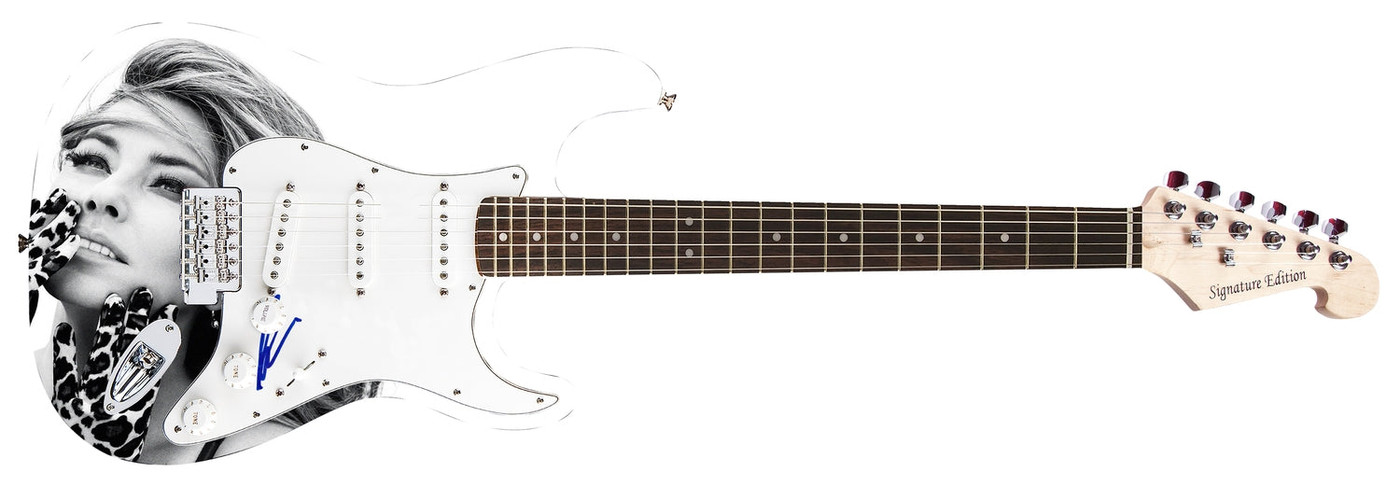 Shania Twain Signed "Glamour and Grace" Custom Graphics Guitar ACOA