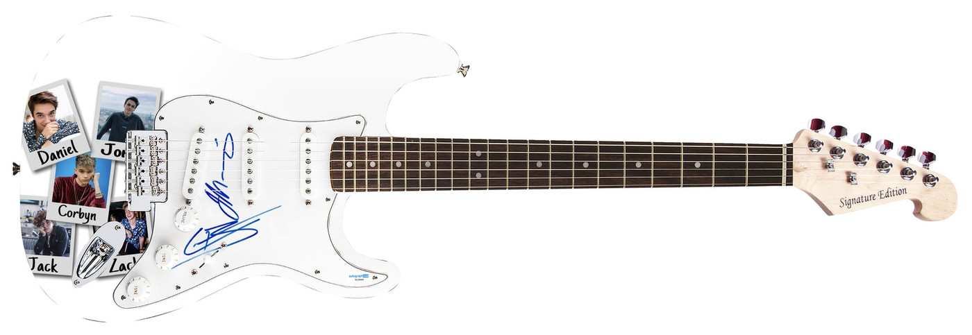 Why Don't We Jonah Corbyn Signed Custom Graphics Guitar ACOA