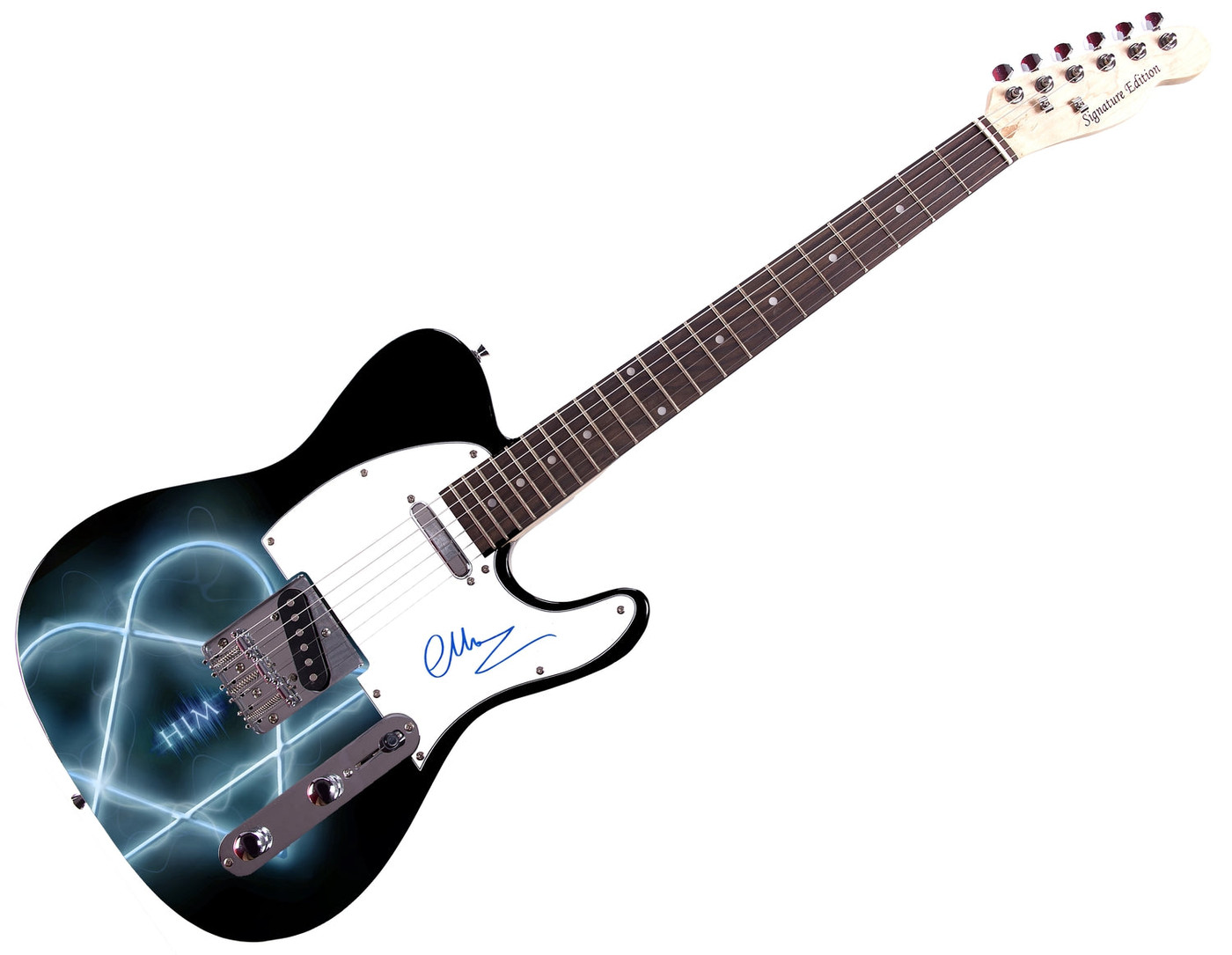 Mikko Paananen Mige of Him Autographed Custom Graphics Guitar