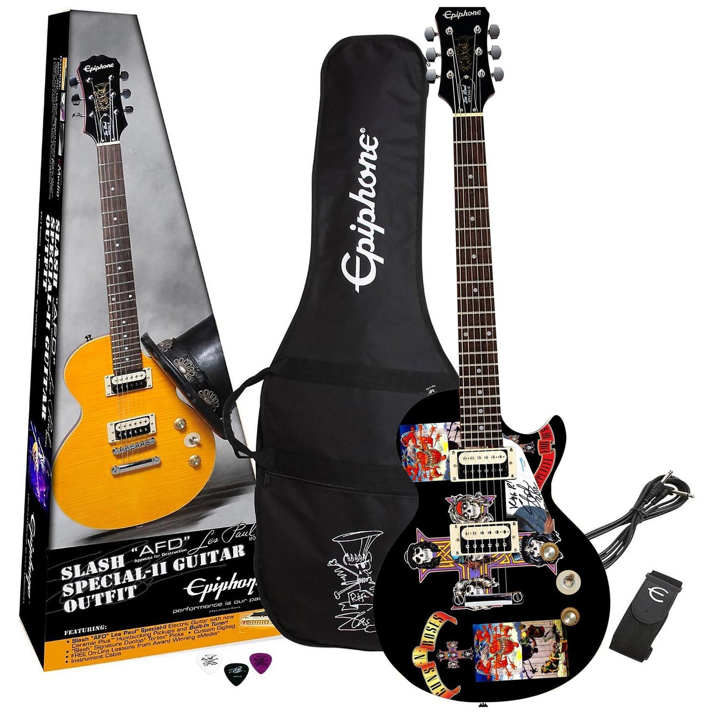 Slash of Guns N Roses Autographed Custom Graphics His Model