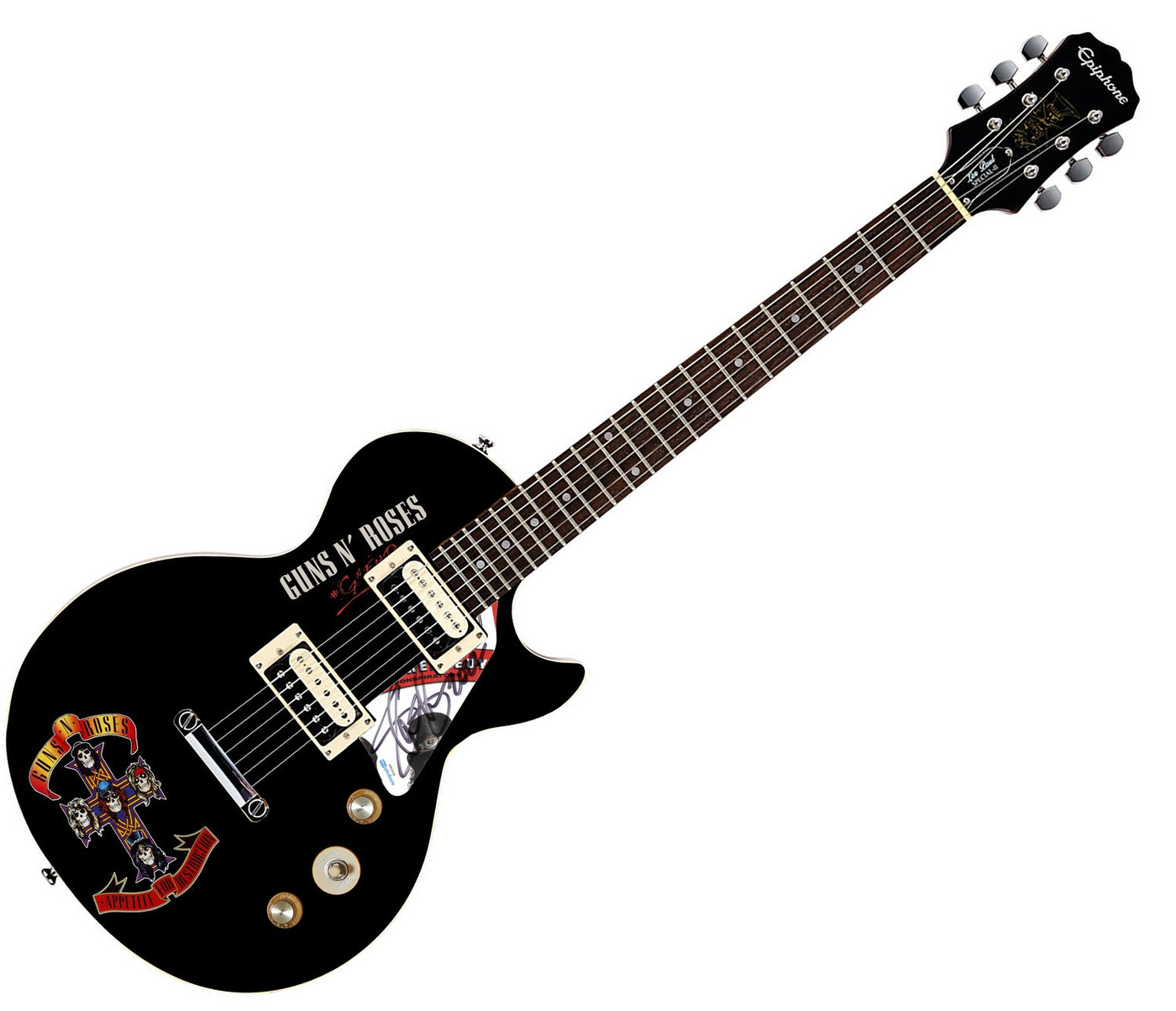 Slash of Guns N Roses Autographed Custom Graphics His Model