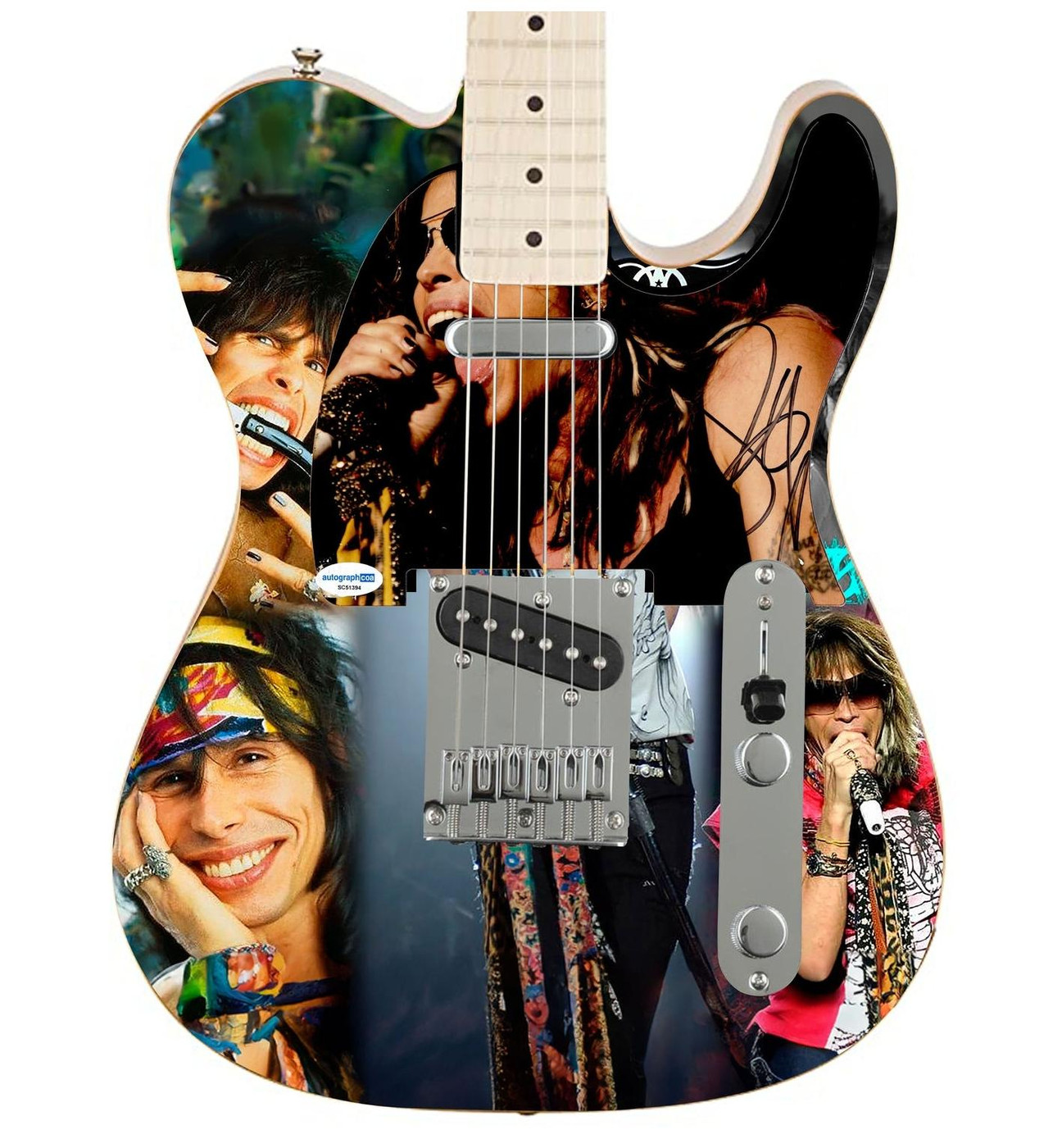 Aerosmith Steven Tyler Autographed "Vocal Virtuoso" 1/1 Fender Tele Graphics Guitar