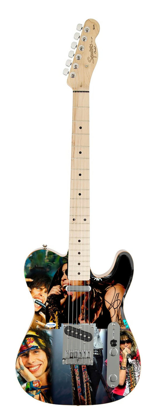 Aerosmith Steven Tyler Autographed "Vocal Virtuoso" 1/1 Fender Tele Graphics Guitar