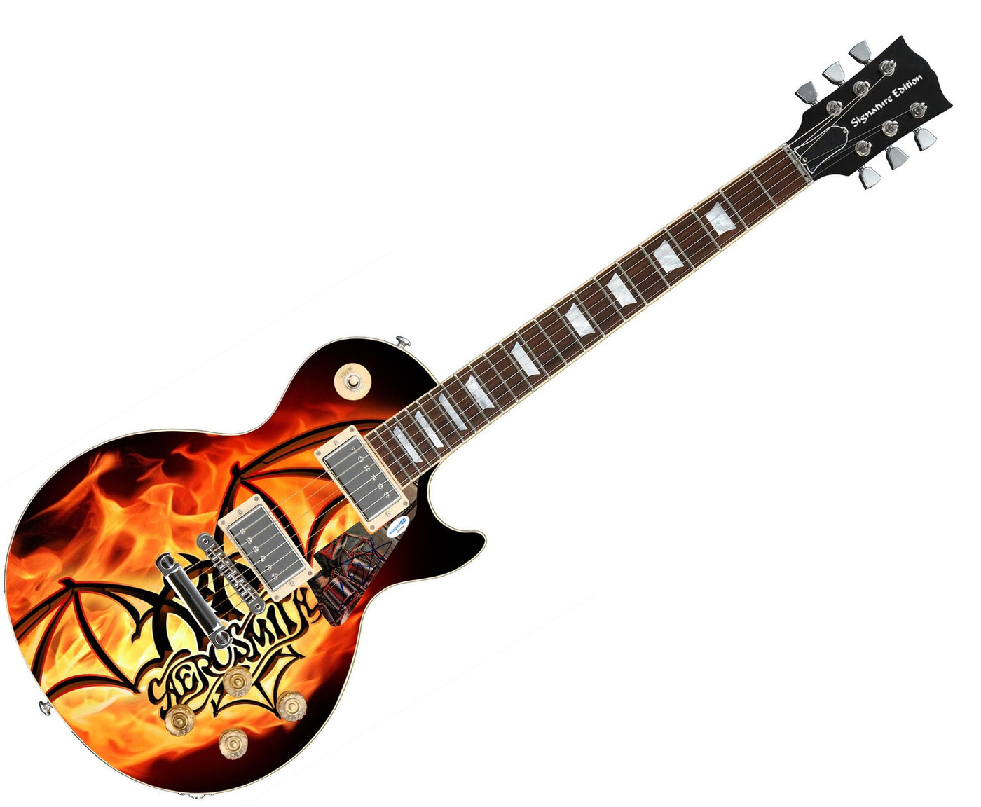 Aerosmith Tom Hamilton Autographed "Aero Inferno" Custom 1/1 Graphics Guitar