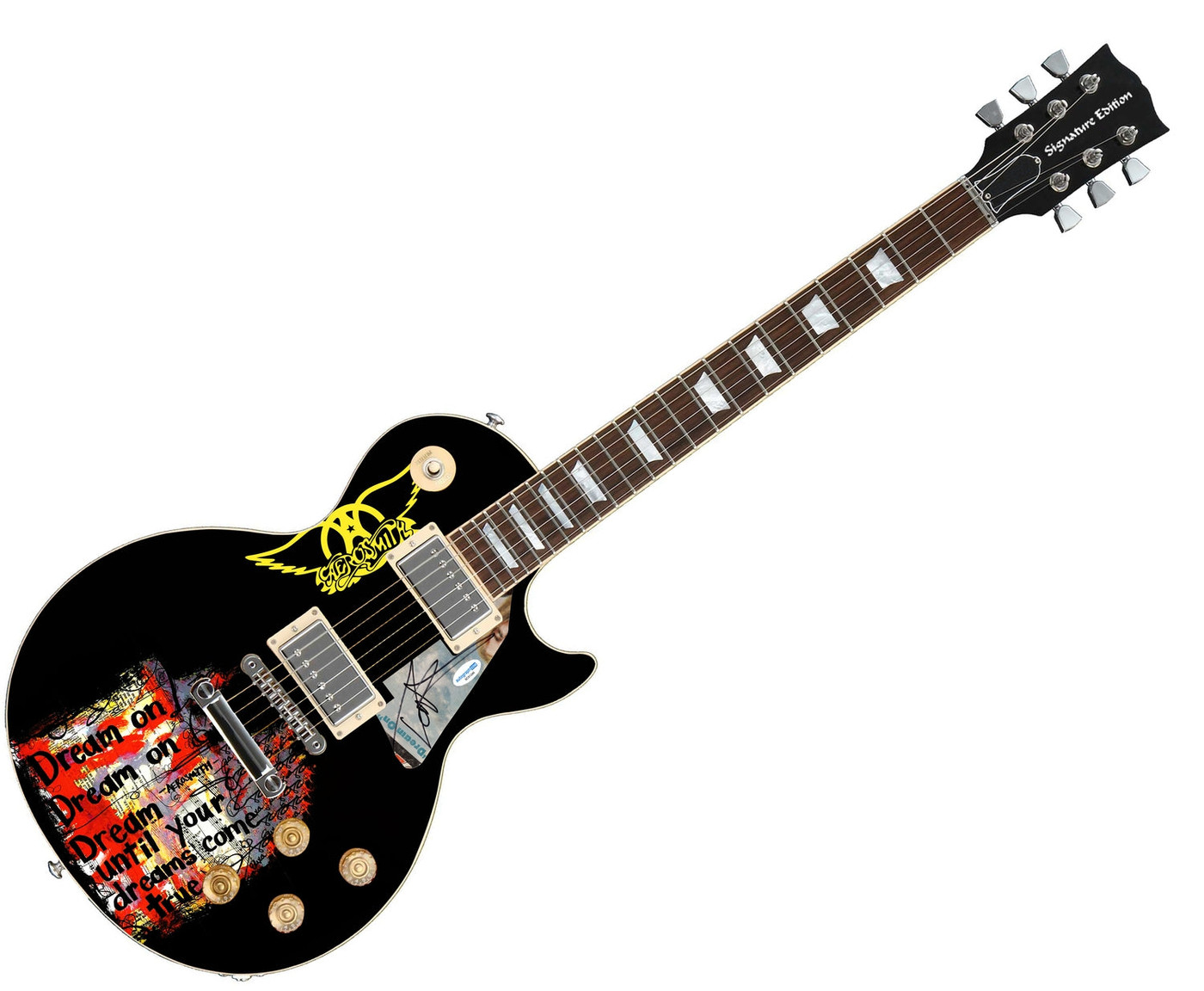 Aerosmith Tom Hamilton Autographed "Dream On" Custom 1/1 Graphics Guitar