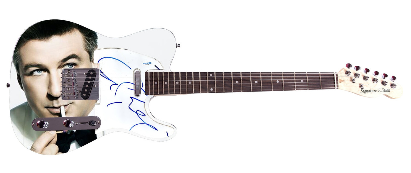Alec Baldwin Autographed "Hollywood Bygone Days" Custom Graphics Guitar