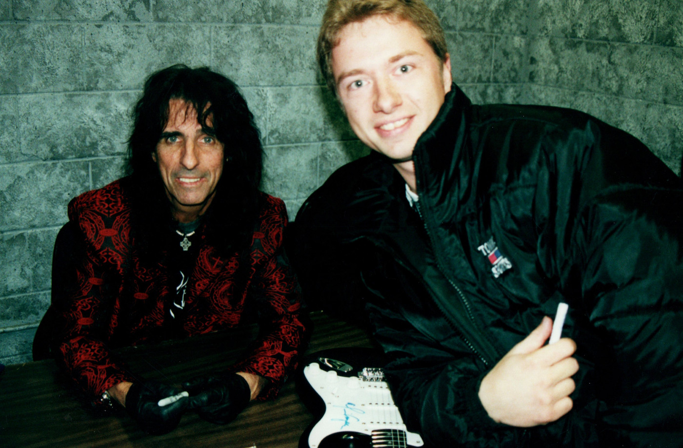 Alice Cooper Signed "The Mad Hatter" Custom Graphics Guitar