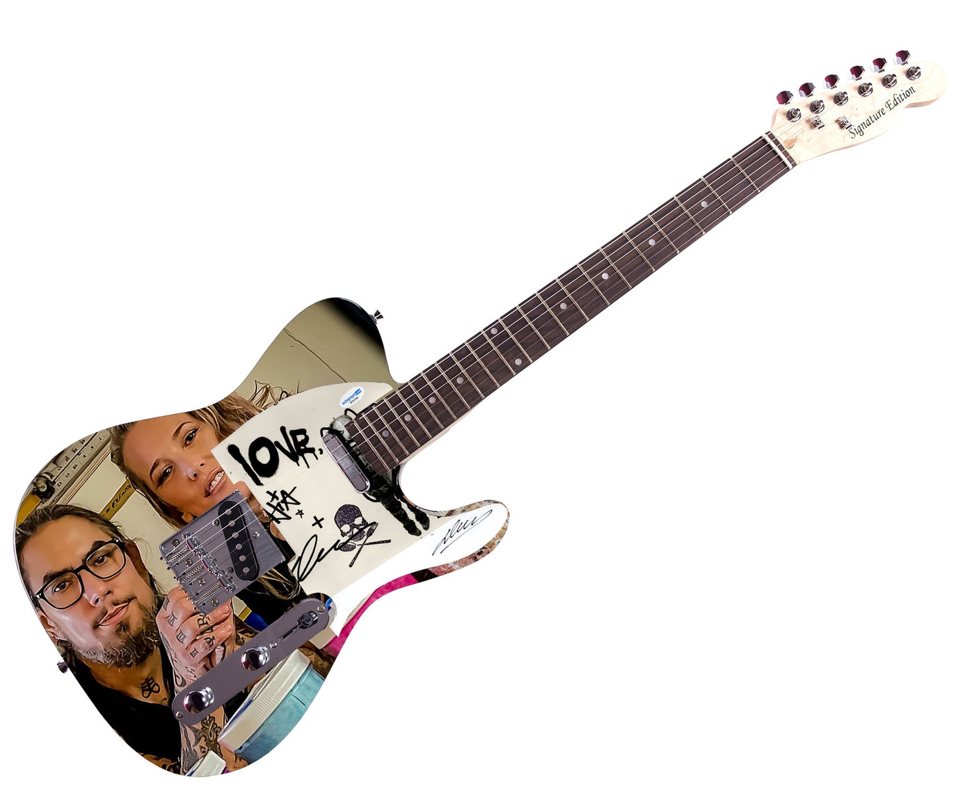 Dave Navarro of Jane's Addiction Autographed "Duel Diagnosis" 1/1 Graphics Guitar