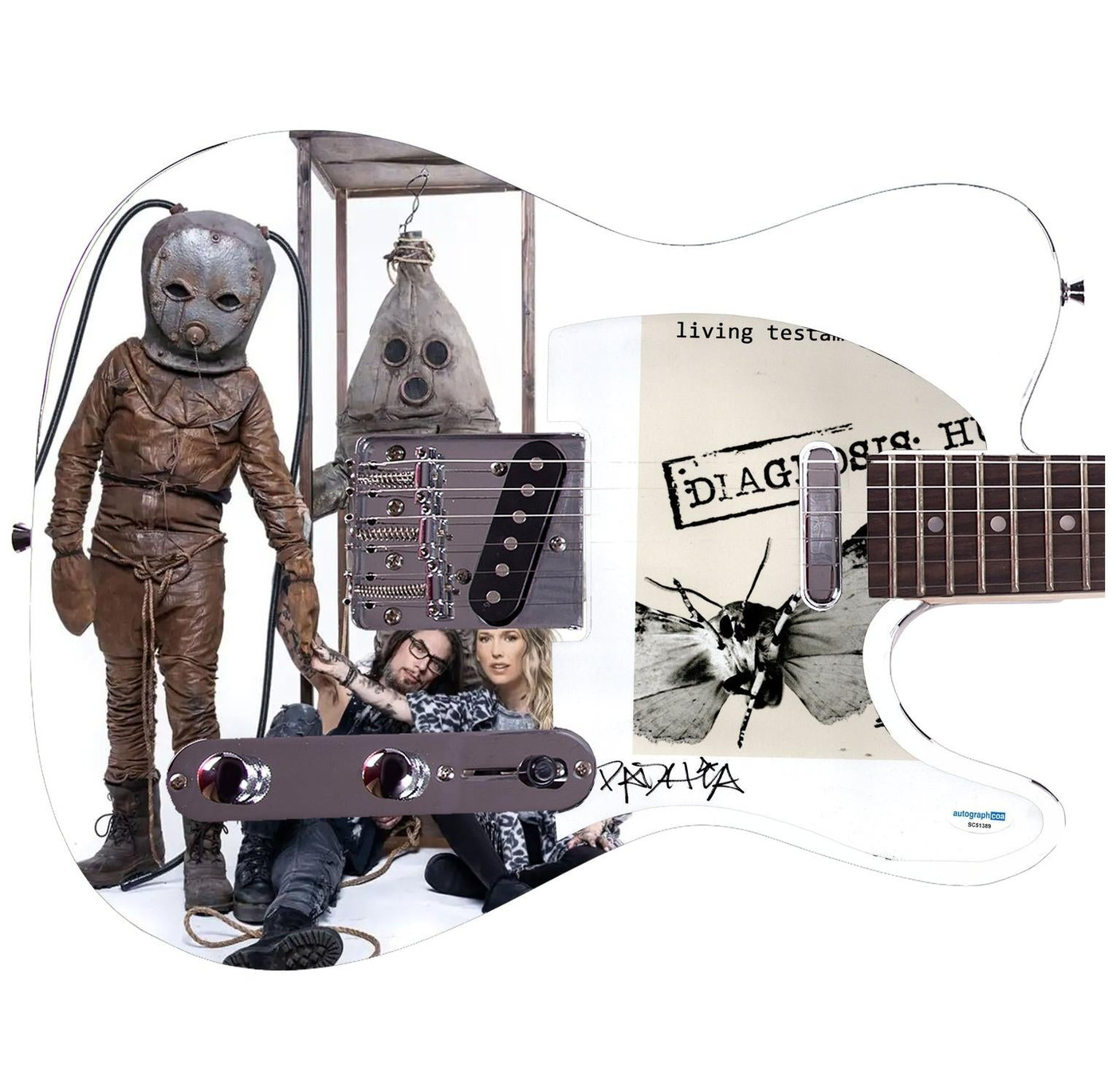 Dave Navarro of Jane's Addiction Autographed "Duel Diagnosis" 1/1 Graphics Guitar Version 1