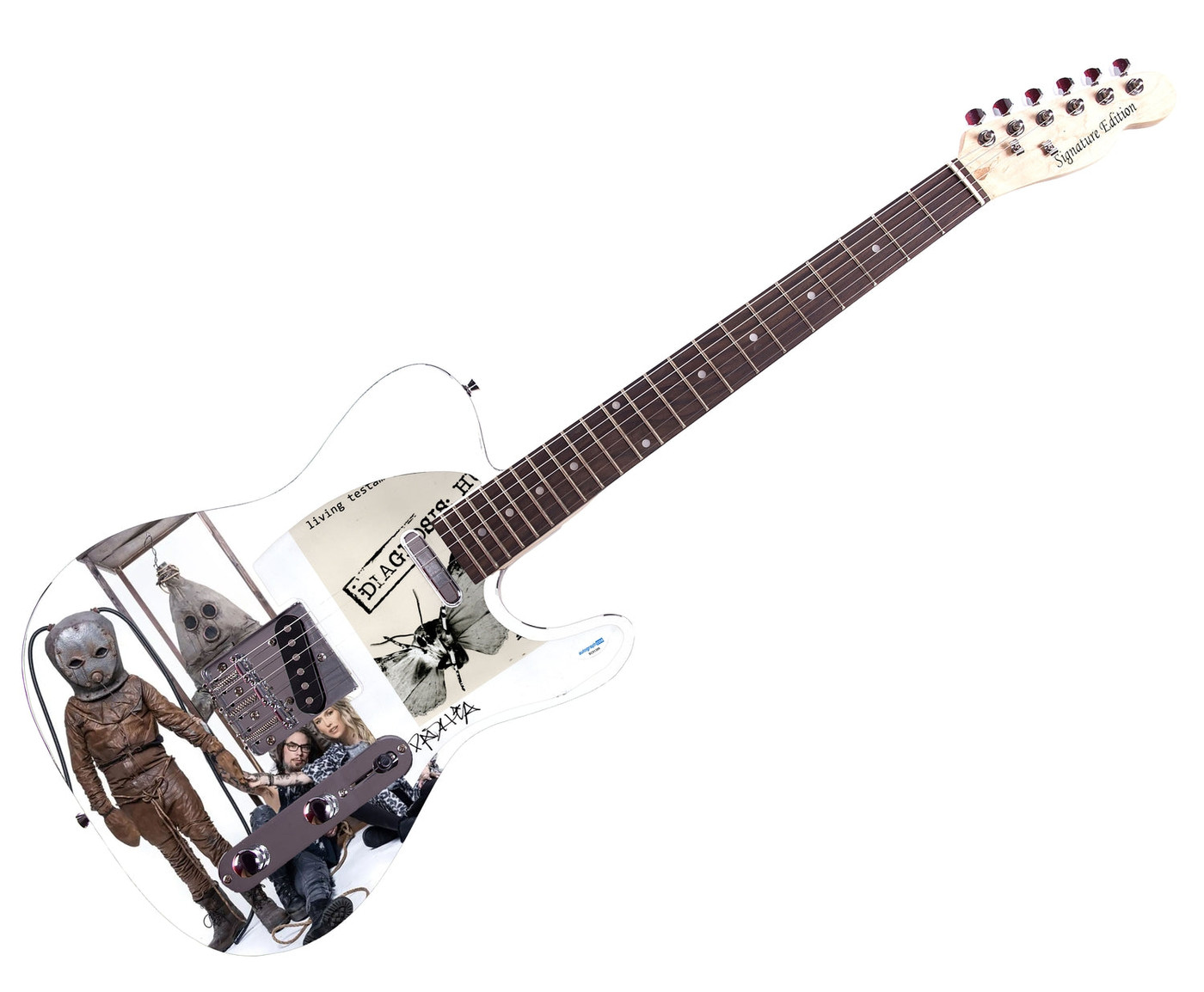 Dave Navarro of Jane's Addiction Autographed "Duel Diagnosis" 1/1 Graphics Guitar Version 1