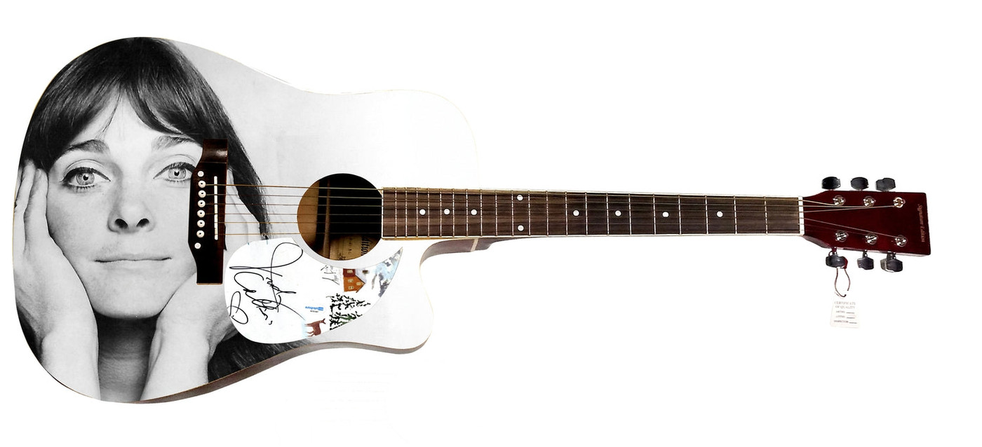 Judy Collins Autographed Custom Graphics Acoustic Guitar