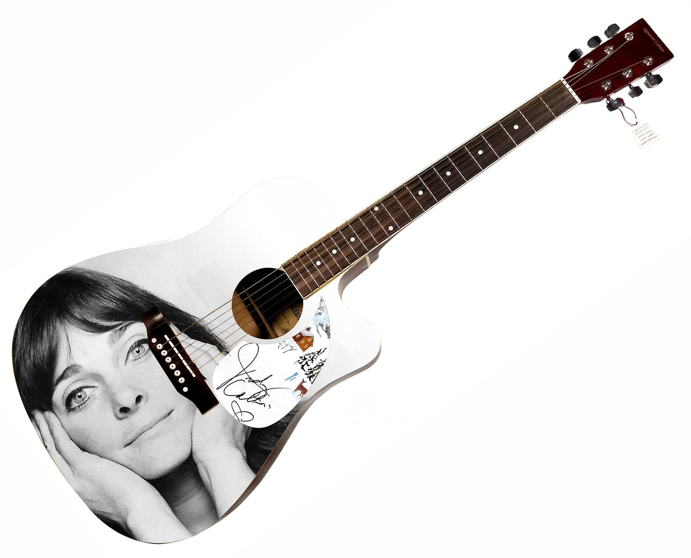 Judy Collins Autographed Custom Graphics Acoustic Guitar