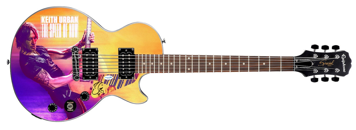Keith Urban Autographed Custom Epiphone "Speed Of Now" Graphics Guitar Version 1