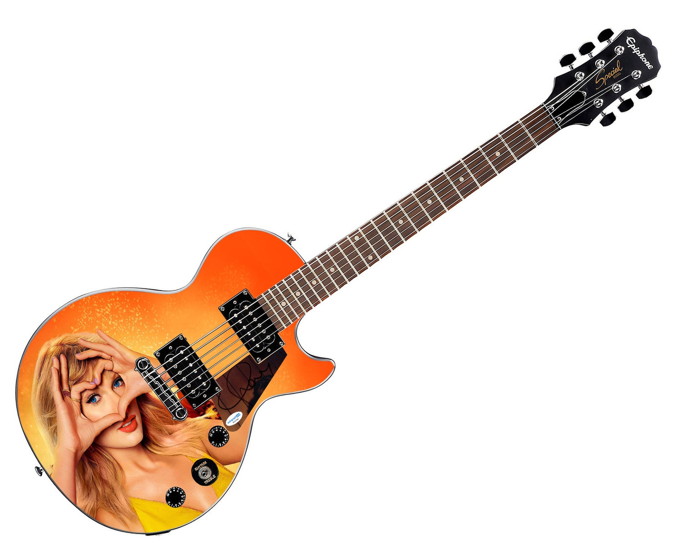 Taylor Swift Autographed Custom Epiphone Graphics Guitar