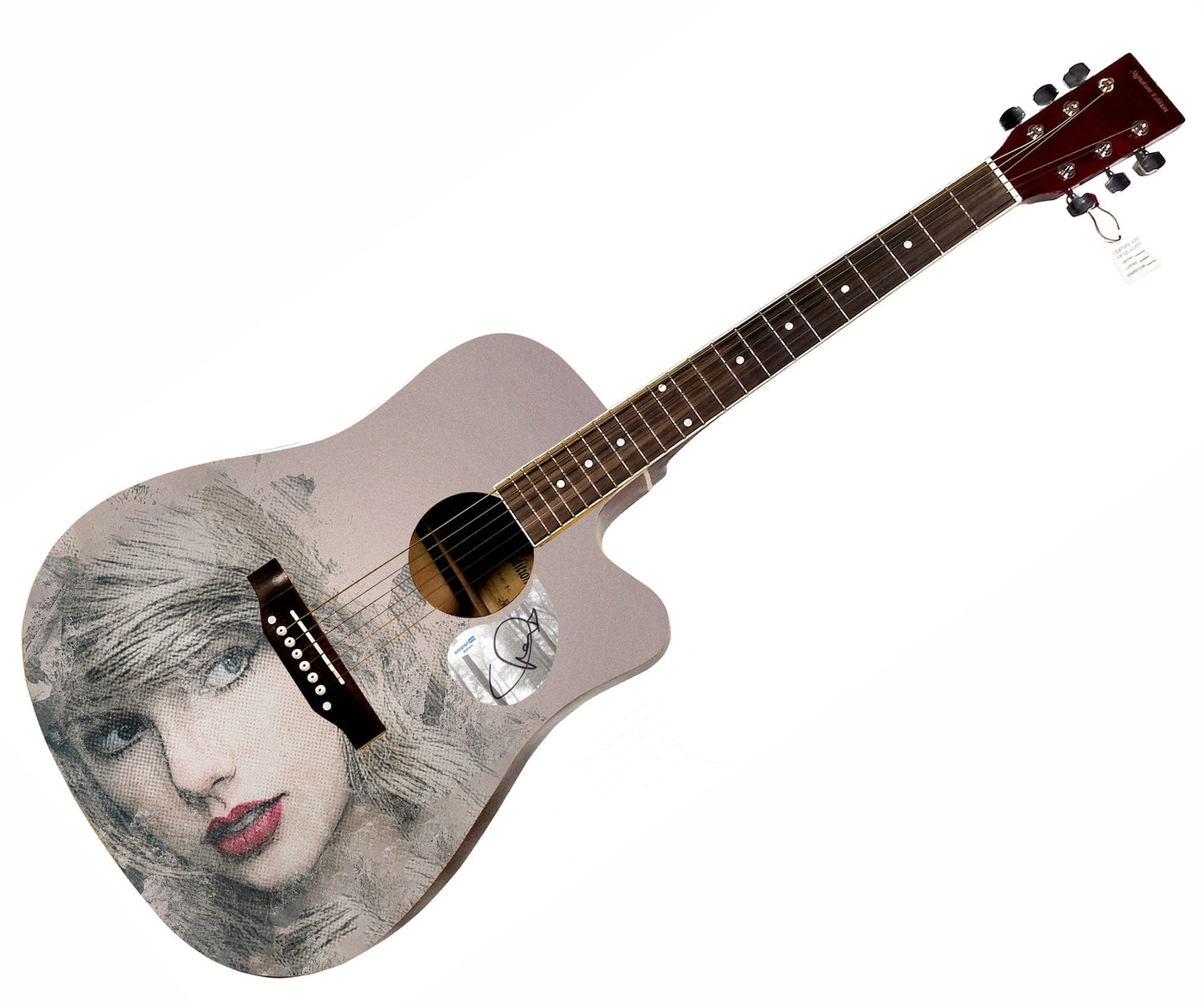 Taylor Swift Autographed w Heart! Custom 1/1 "Artistic Elegance" Graphics Guitar
