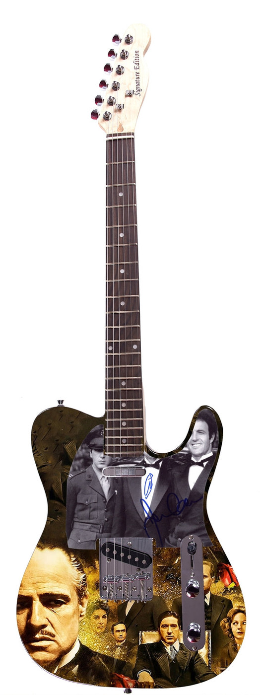 The Godfather Cast Autographed Custom 1/1 Graphics Guitar