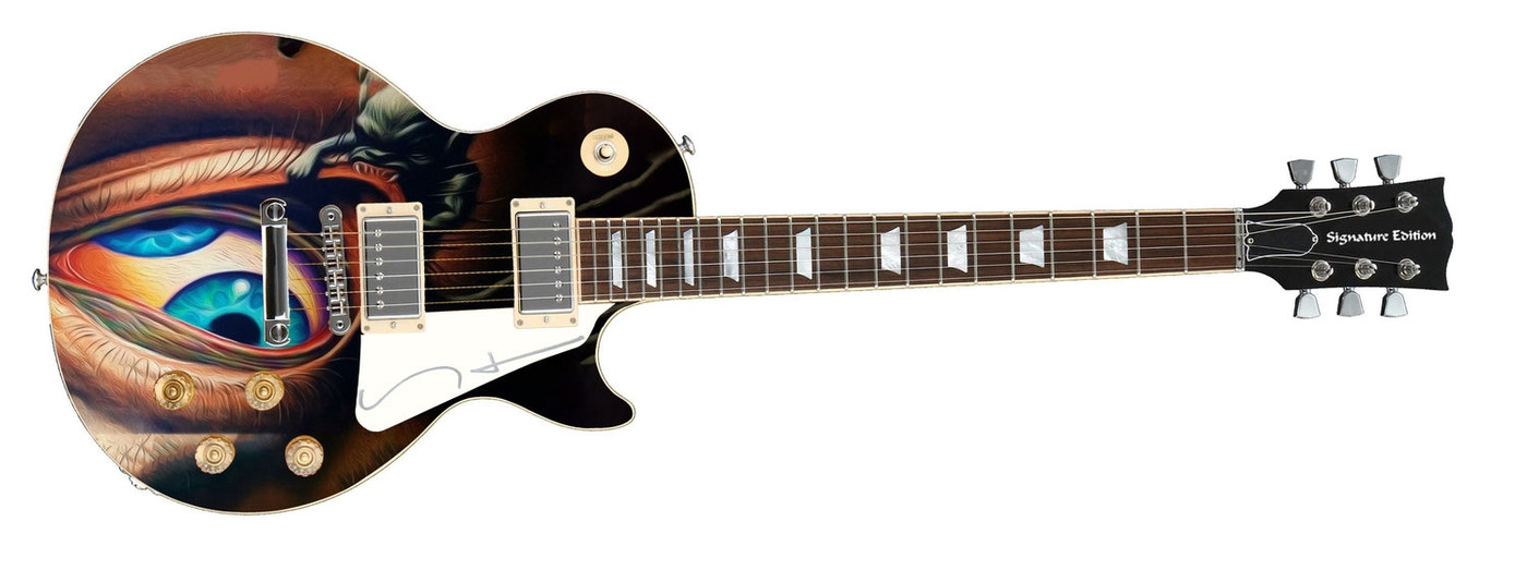 Tool Maynard James Kennan Signed "Third Eye Demon" Custom Graphics Guitar