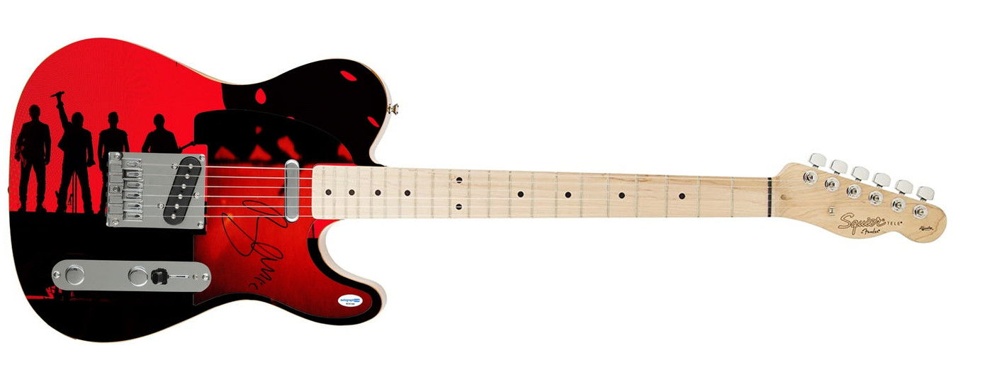 U2 Bono Autographed "Under The Blood Red Sky" 1/1 Fender Tele Graphics Guitar
