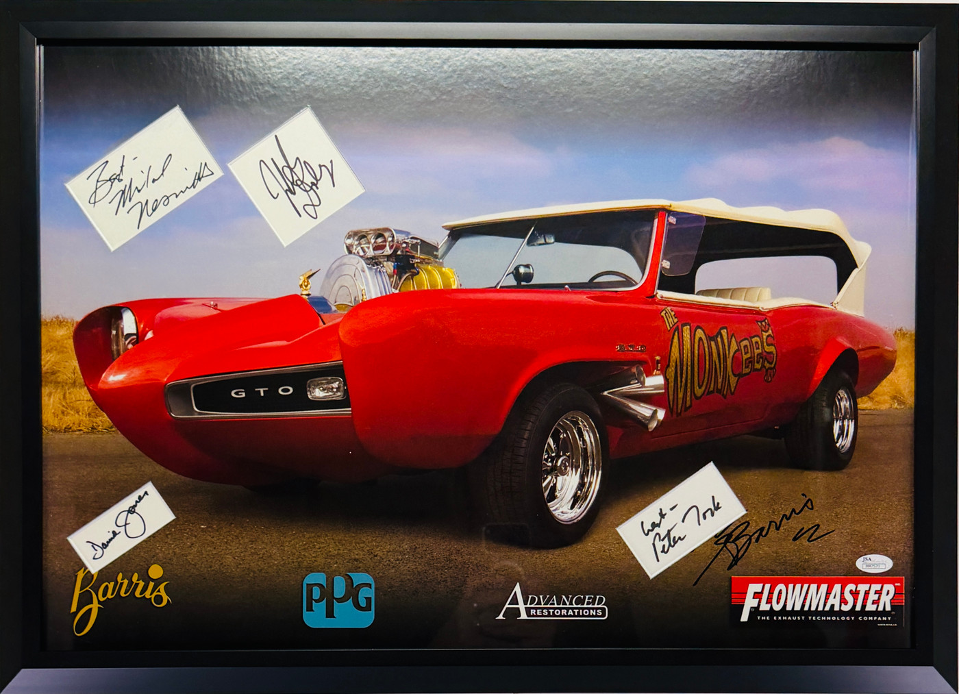 THE MONKEES – Multi-Signed Framed "Complete Lineup & Kustom Kulture" Tribute