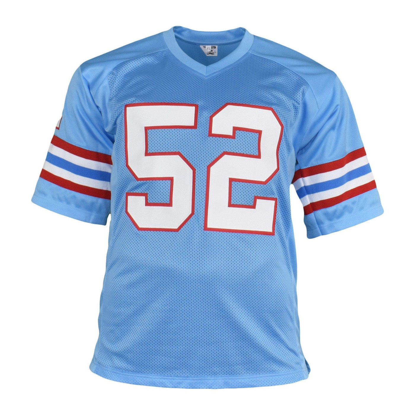 Robert Brazile Signed HOF 18 Inscription Pro Edition Blue Football Jersey (JSA)