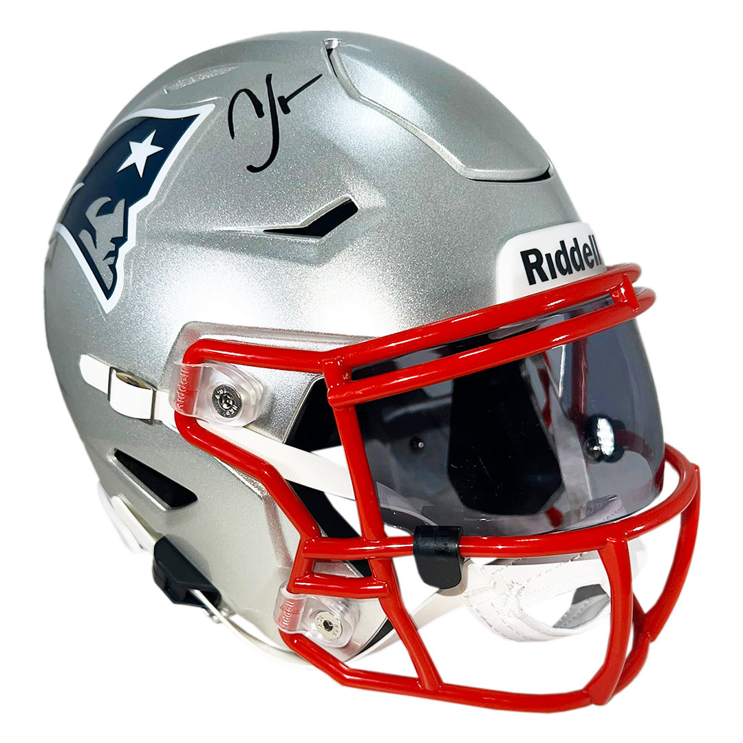 Chad Johnson Signed New England Patriots Midi SpeedFlex Mini Football Helmet (JSA)
