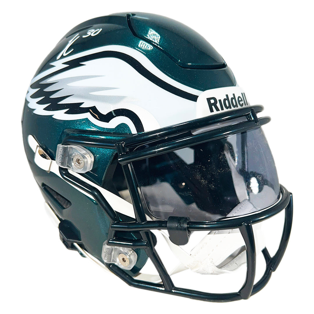 Jihaad Campbell Signed Philadelphia Eagles Midi SpeedFlex Football Helmet (Beckett)
