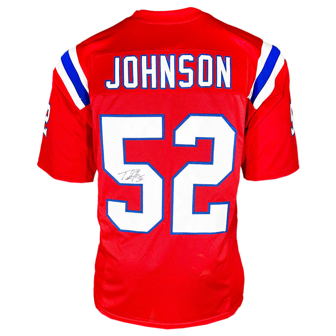 Ted Johnson Signed New England Navy Football Jersey (JSA)